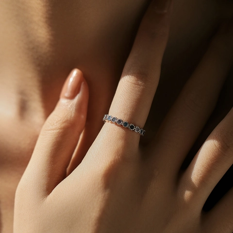 925 Sterling Silver Vintage Open Ring For Women Multicolor Zirconia Adjustable Geometric Finger Ring Light Luxury Jewelry