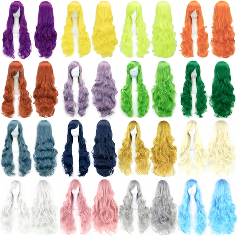 Long Curly Wavy Wig Synthetic High Temperature Fiber For Cosplay Party Daily Fashion Hairpieces For Women