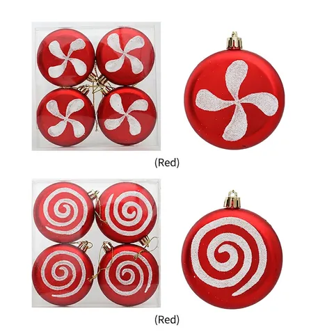 Palline Di Natale Plastica Glitter Motivi Spirale Pendenti Decorazione Albero Di Natale Festa Festiva Casa