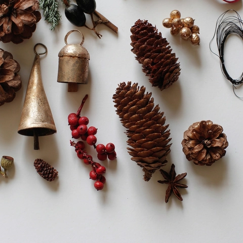 Campanelli Di Natale Retro Ottone Metallo Decorazioni Sospese Vintage DIY Rustico Corda Di Juta Albero Festa