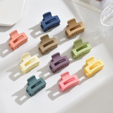 Mini Mollette Per Capelli Opaco Plastica Quadrato Cavo Antiscivolo Accessori Per Capelli Per Donne Ragazze