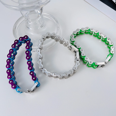 Roestvrijstalen Motorfiets Fiets Ketting Armband Mannen Hip Hop Punk Industriële Stijl Mechanische Sieraden Cadeau
