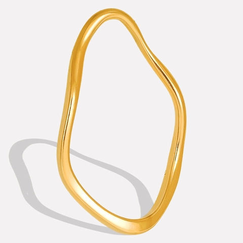 Unregelmäßiger Geometrischer Wellen Anhänger 304 Edelstahl Vakuum Vergoldet DIY Schmuckherstellung Minimalistisches Zubehör