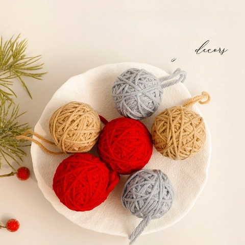 Ornamenti Per Palle Di Natale In Filato Di Lana A Maglia Pendenti Per Decorazioni Per Alberi Di Natale Festa Casa