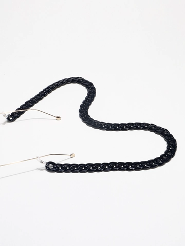 Black Acrylic Thick Chain Glasses Strap Anti-Slip Retro Sunglasses Holder Decorative Eyewear Lanyard