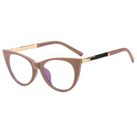 Montura De Gafas Cat Eye Anti Luz Azul PC Metal Estilo Retro Lentes Transparentes Gafas Decorativas Casuales Para Mujeres Hombres