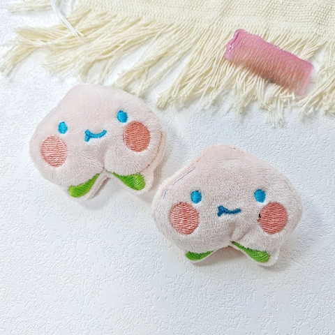 Cute Cartoon Plush Bear Fruit Peach Brooch Pin Soft Stuffed Doll Patch DIY Apparel Bag Accessories Decorative