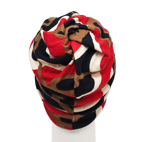 Berretto In Maglia Slouchy Per Uomo E Donna Inverno Caldo Sciarpa Multifunzionale Blocchi Di Colore Stampa Geometrica