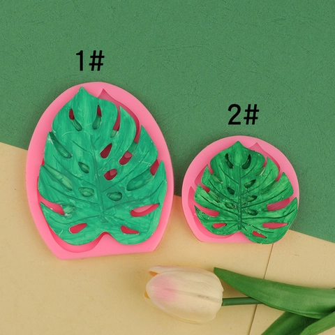 Monstera Leaf Silicone Mold Fondant Cake Decorating Tools Chocolate Biscuit Baking Tray Tropical Palm Leaf DIY Craft