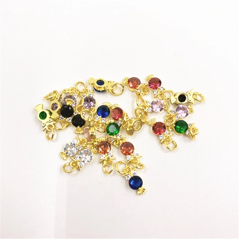 Collar Con Colgante De Búho En Cobre Chapado En Oro Con Circón Colorido Joyería De Animales Accesorio Minimalista Para Mujeres