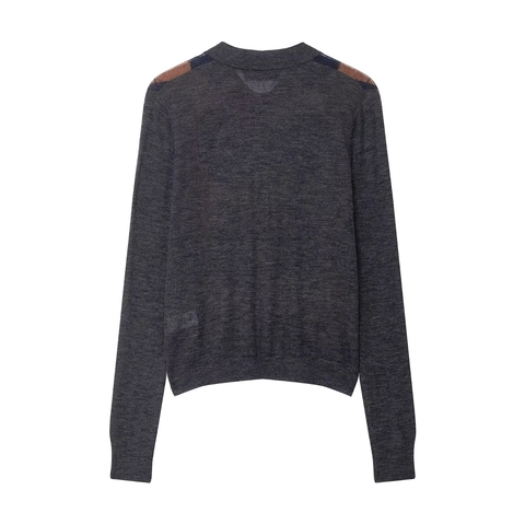 Suéter Polo De Punto De Rombos De Manga Larga Para Mujer Vintage Estilo Preppy Casual