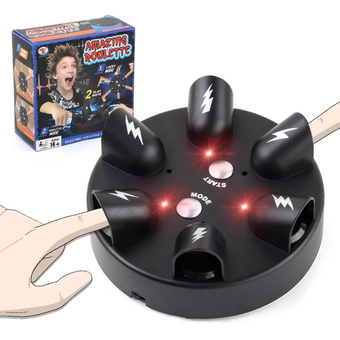 Micro Electric Shock Lie Detector Roulette Game Toy Plastic Funny Prank Party Multiplayer Game Adults Teens Luck Test