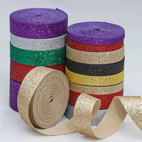 Glitterlint Fonkelend Metaalachtig Polyester Voor DIY Ambachten Cadeauverpakking Kerst Bruiloft Feestdecoratie