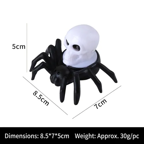 Halloween Decoration Spider LED Electronic Candle Light Spooky Skull Ornament Battery Operated Party Night Light