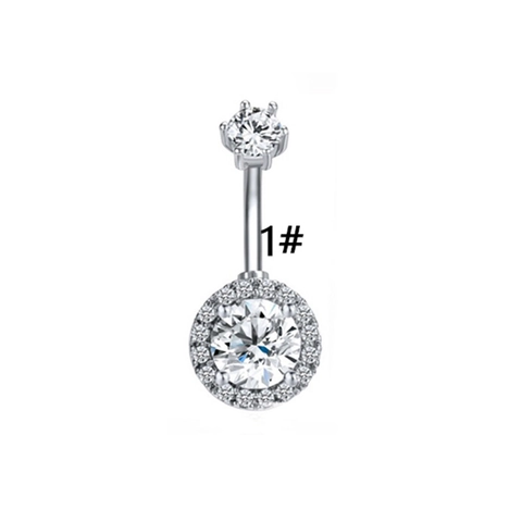 Bauchnabelpiercing 316L Edelstahl Zirkonia Bauchnabel Piercing Schmuck Herz Wassertropfen Blumen Stile