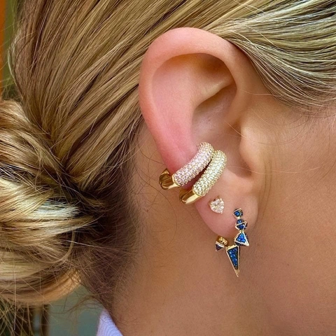 Geometrische Spiked Hoop Stud Oorbellen Met 925 Sterling Zilveren Oorsteker Koper Emaille Zirconia Dames Punk Stijl