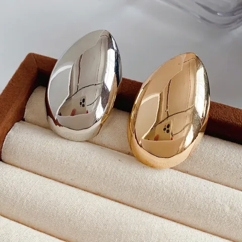 Minimalist Teardrop Brooch High-Gloss Mirror Polish Alloy Metal Geometric Safety Pin For Women Fashion Accessory