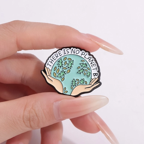 Pin de Esmalte de la Serie Tierra de Dibujos Animados Broche de Aleación de Zinc Ecológico para Mujer Hombre Ropa Mochila