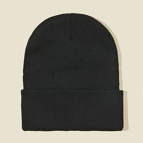Girl Boss Embroidery Beanie Hat Cuffed Knitted Acrylic Warm Winter Casual Outdoor Headwear For Women