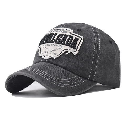 Cappellino Da Baseball In Cotone Lavato Vintage Ricamo Testa Di Toro Patch Stile Western Americano Cowboy Unisex