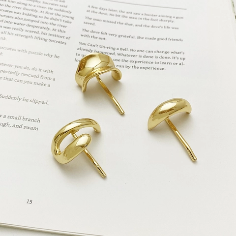 Minimalist Alloy Metal Ponytail Hook Hair Clips Elegant Geometric Geometric Hairpin For Women Gold Silver Electroplated Hair Hook Accessories