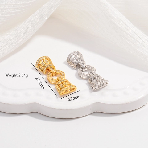 925 Sterling Silber Zirkon DIY Schmuck Verschlüsse Hufeisen U Form Halbmond Verbinder Luxus Elegant Schmuckherstellung