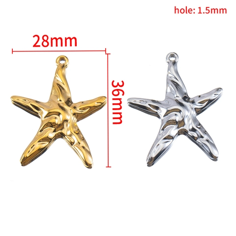 Ciondolo Stella Marina Acciaio Inossidabile Serie Oceano DIY Gioielli Charms Per Bracciale Collana Accessori Vintage