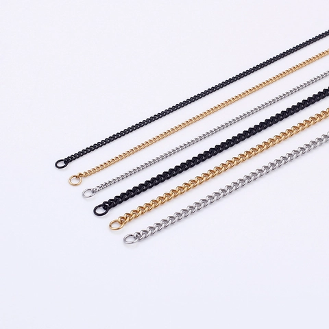 Collar De Cadena De Eslabones Curb Minimalista De Acero Inoxidable Para Hombres Y Mujeres Moda DIY