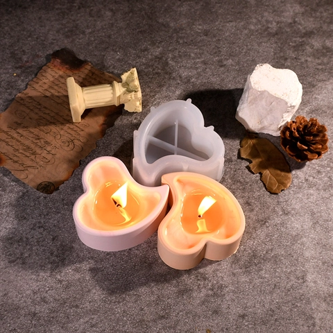 Hartvormige Siliconen Mal Voor DIY Kaarsbeker Aromatherapie Gips Opbergcontainer Flexibele Hars Gieten Ambacht