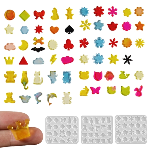 DIY Jewelry Silicone Mold For Resin Earring Studs Geometric Flower Animal Shapes Craft Tool