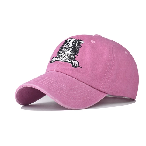 Berretto Da Baseball In Cotone Lavato Ricamato Cane Gatto Motivo Animale Regolabile Vintage Distressed Cappello Da Sole Unisex