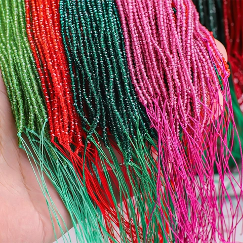 Faceted Round Crystal Glass Beads Ball Shape For DIY Jewelry Making Beading Handicraft Accessories