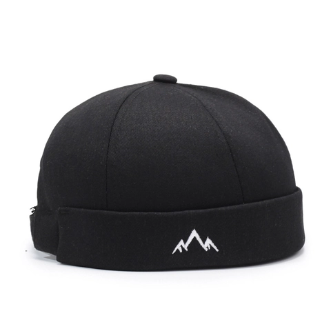 Vintage Baumwolle Docker Hut Randlose Schädel Kappe Bestickte Berg Verstellbare Metallschnalle Outdoor Streetwear Unisex