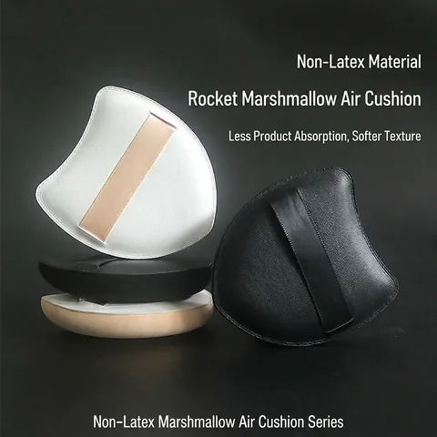 Raketenform Make-up Schwamm Nicht-latex PU-Leder Groß Dick Nass Trocken Anwendung Beauty Schwamm Für Foundation BB Cream