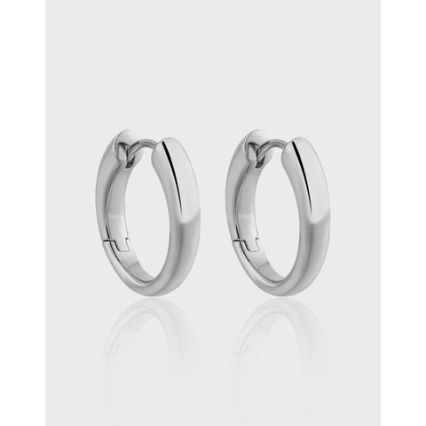 Pendientes De Aro Redondos Geométricos Minimalistas Hechos De Plata De Ley 925 Con Textura Pulida Joyería Para Mujer