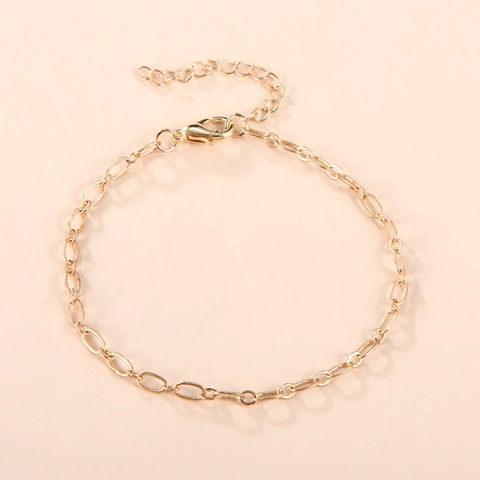 Mode Einfache Legierung Gliederkette Armband Gold Silber Vergoldet Geometrische Verstellbare Minimalistische Schmuck Damen