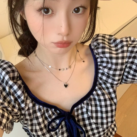 Elegant Titanium Steel Artificial Pearl Zirconia Necklace For Women Korean Style Butterfly Heart Clavicle Chain Jewelry Gift