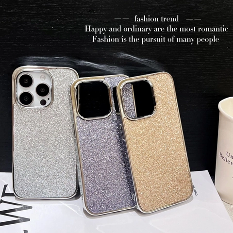 Luxury Electroplated Glitter Phone Case For IPhone 15 14 13 12 11 Pro Max Plus Shiny TPU Soft Shockproof Protective Back Cover