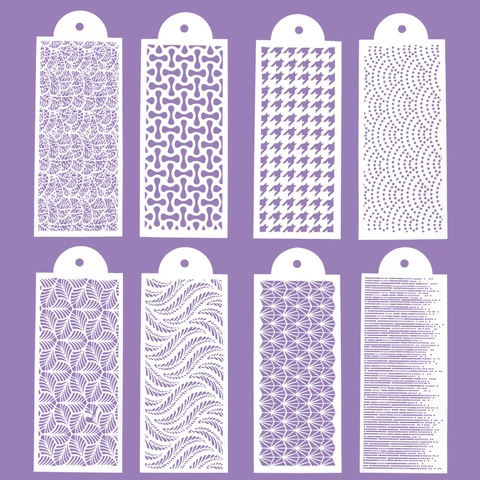 Cake Stencils PET Plastic Hollow Decorative Molds For Baking Dessert DIY Floral Geometric Patterns Border Printing