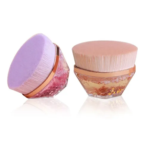 Petal Foundation Pinsel Kunstfaser Nahtlos Großer Flachkopf Sechseckig Flüssiger Glitzer Tragbares Beauty Tool