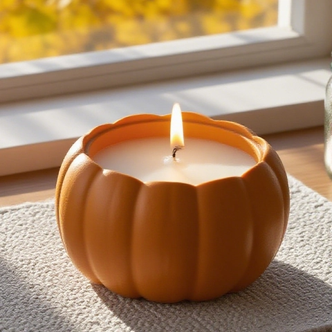 Pumpkin Silicone Mold With Lid DIY Resin Epoxy Casting Candle Cup Storage Jar Halloween Decor