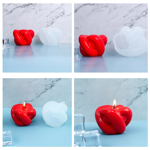 3D Knot Silicone Mold For DIY Candle Making Handmade Soap Resin Craft Ornament Home Decor Heat Resistant Reusable Tool