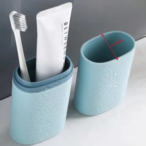 Portaspazzolino Da Viaggio Portatile Bicchiere In Plastica PP Scatola Di Immagazzinaggio Rimovibile Viaggi D'Affari Moderno Opaco