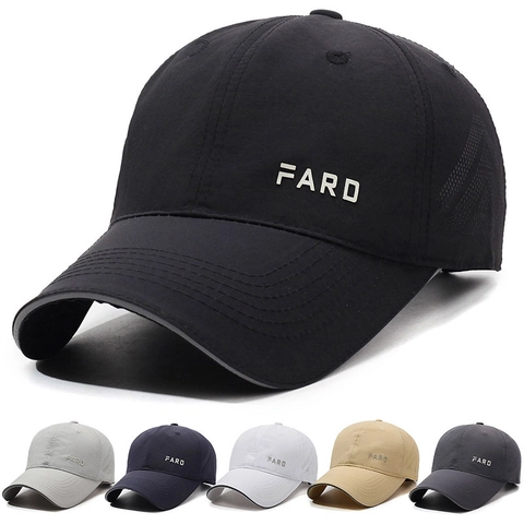Gorra De Béisbol Secado Rápido Transpirable Deportes Aire Libre Protección Solar Ajustable Letra Bordada Hombres Mujeres