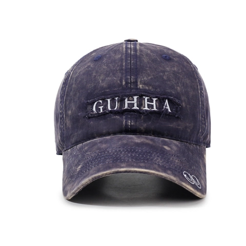 Casquette De Baseball En Coton Lavé Rétro Broderie De Lettres Ajustable Protection Solaire Chapeau Streetwear Unisexe