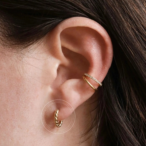 Pendientes De Aro De Cuerda Trenzada Minimalistas Con Poste De Plata Esterlina 925 Joyas De Cobre Geométricas Para Mujer