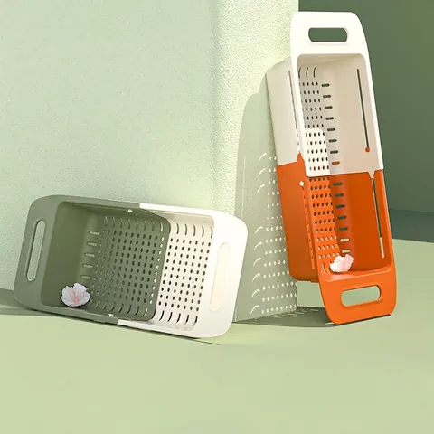 Cestello Di Scarico Retrattile Per Lavello Da Cucina Scolapasta In Plastica Estensibile Filtro Sopra Il Lavello Per Lavare Frutta E Verdura