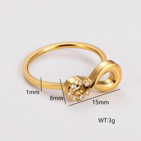 Orecchini ad Anello Infinity in Acciaio Inossidabile per Donna Placcato Oro 18K con Zirconia Intarsiata Anello a Dito Vuoto Gioielli Regalo