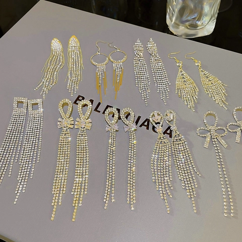 Boucles d'Oreilles Pendantes de Luxe en Cuivre Zirconia Perle Artificielle Gland Tige Argent Sterling 925 Nœud Cœur Femme