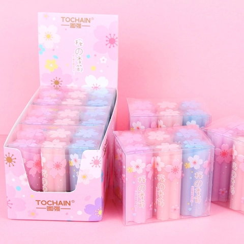 Süßer Sakura Kirschblüten Radiergummi Rückstandsarm Gummi Transparentes Jelly Für Schüler Kinder Schulbedarf Ästhetisch